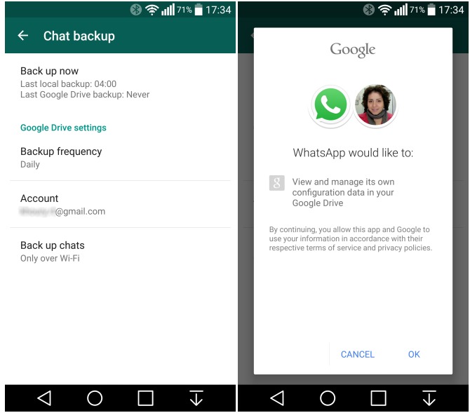 WhatsApp 2.12.45 Adds The Option To Back Up And Restore From Google Drive