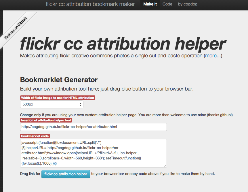 Flickr CC Attribution Helper